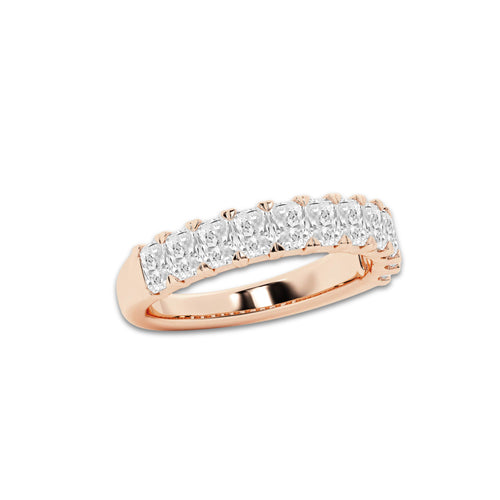 April 1 5/8 ctw Radiant Lab Grown Diamond Anniversary Band 14K Rose Gold, DE, VS1
