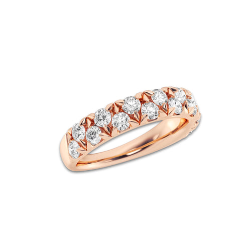Muse 1 ctw Round Lab Grown Diamond Alternating Band 14K Rose Gold, DE, VS1