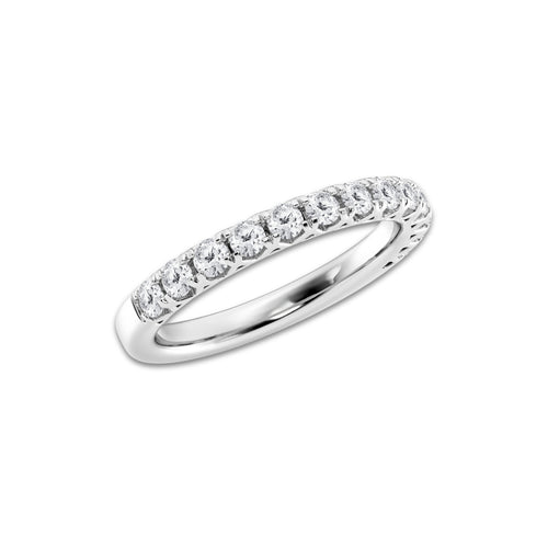 1/2 ctw Round Lab Grown Diamond Prong Set Wedding Band Platinum, DE, VS1