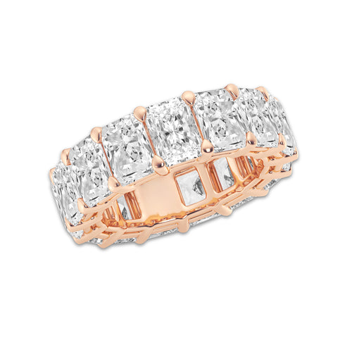 Belen 10 ctw Radiant Lab Grown Diamond Eternity Band 14K Rose Gold, DE, VS1