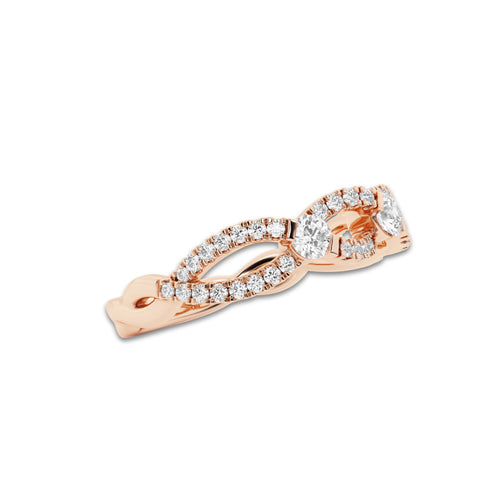 Prose 1/2 ctw Round Lab Grown Diamond Stackable Infinity Ring 14K Rose Gold, DE, VS1