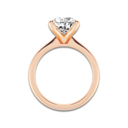 2.50 ctw Pear Lab-Grown Diamond Solitaire Engagement Ring in 14K Rose Gold for Women | Colorless D, VVS1 Clarity, IGI Certified