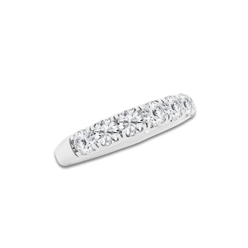 Alison 1 1/2 ctw Round Lab Grown Diamond Eleven-Stone Wedding Band 14K White Gold, DE, VS1