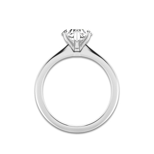 1.00 ctw Heart Lab-Grown Diamond Solitaire Engagement Ring in 14K White Gold for Women | Colorless D, VVS1 Clarity, IGI Certified