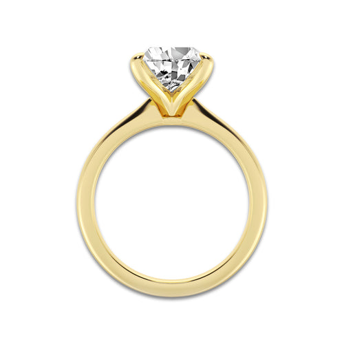 2.50 ctw Pear Lab-Grown Diamond Solitaire Engagement Ring in 14K Yellow Gold for Women | Colorless D, VVS1 Clarity, IGI Certified