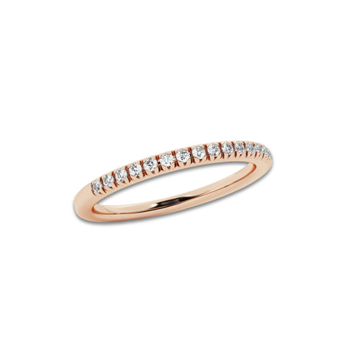 Shylin 1/2 ctw Round Lab Grown Diamond Wedding Band 14K Rose Gold, DE, VS1