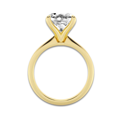 4.00 ctw Asscher Lab-Grown Diamond Solitaire Engagement Ring in 14K Yellow Gold for Women | Colorless D, VVS1 Clarity, IGI Certified