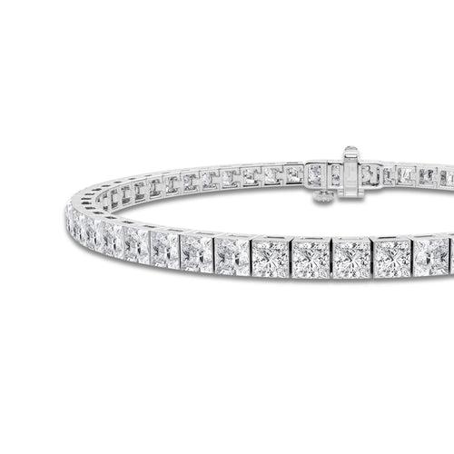 Boundless Cube Eternity Bracelet 14K White Gold, DE, VS1