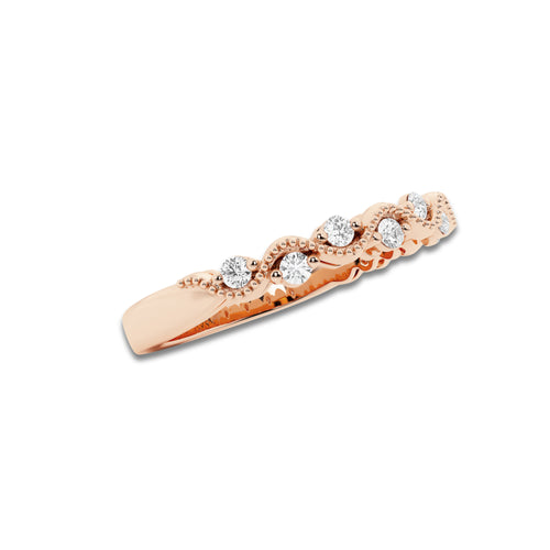 Maeve 1/4 ctw Round Lab Grown Diamond Stackable Ring 14K Rose Gold, DE, VS1