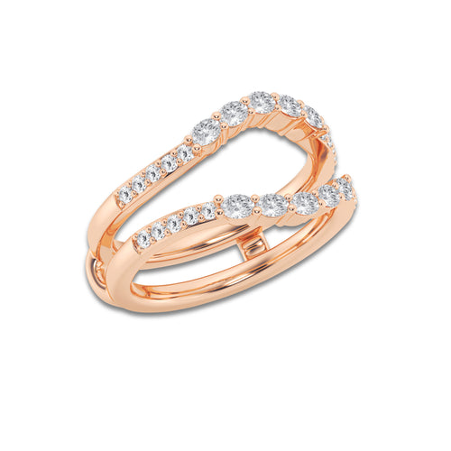 Kiara 1/2 ctw Oval Lab Grown Diamond Ring Enhancer 14K Rose Gold, DE, VS1
