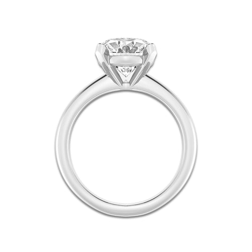 5.00 ctw Oval Lab-Grown Diamond Minimalist Engagement Ring in 14K White Gold for Women | E Color, VS1 Clarity, IGI Certified
