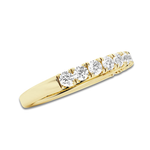 Iliana 1/2 ctw Round Lab Grown Diamond Eleven-Stone Wedding Band 14K Yellow Gold, DE, VS1