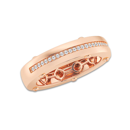 1/6 ctw Round Lab Grown Diamond Wedding Band 14K Rose Gold, DE, VS1