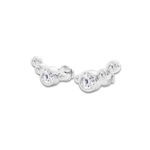 2 ctw Round Lab Grown Diamond Earrings 14K White Gold, DE, VS1