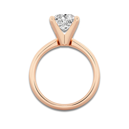 6.00 ctw Radiant Lab-Grown Diamond Minimalist Engagement Ring in 14K Rose Gold for Women | E Color, VS1 Clarity, IGI Certified