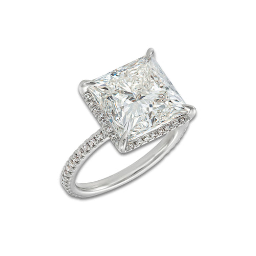 Barcelona Ring 18K White Gold, GH, VS2 | 10 ct Center