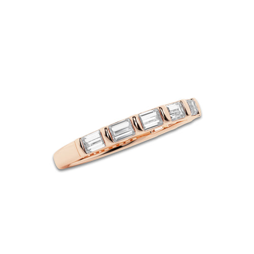 Mae 1/3 ctw Baguette Lab Grown Diamond Wedding Band 14K Rose Gold, DE, VS1