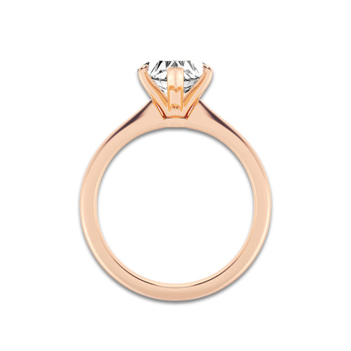 1.50 ctw Heart Lab-Grown Diamond Solitaire Engagement Ring in 14K Rose Gold for Women | Colorless D, VVS1 Clarity, IGI Certified