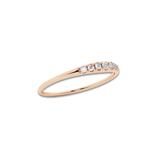 Allegro näas Ethereal 1/15 ctw Round Lab Grown Diamond Pinky Ring 14K Rose Gold, DE, VS1
