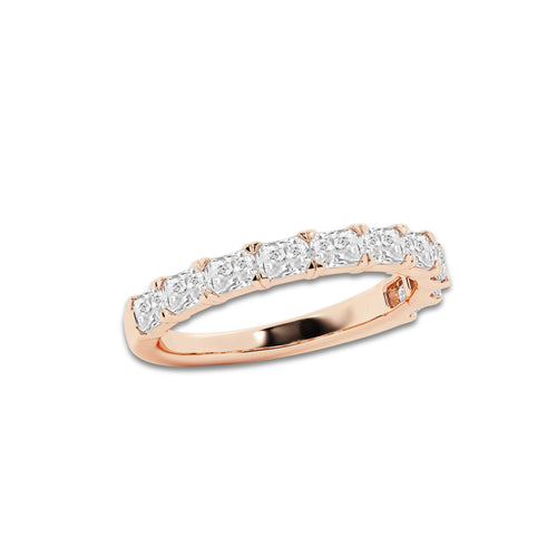 Brianna 1 1/6 ctw Radiant Lab Grown Diamond East-West Anniversary Band 14K Rose Gold, DE, VS1