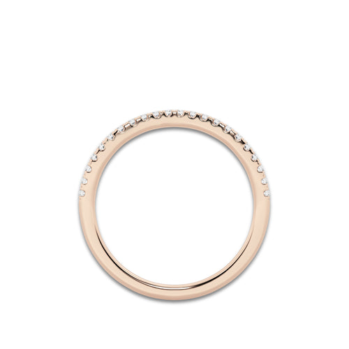 Felicity 1/5 ctw Round Lab Grown Diamond Contour Wedding Band 14K Rose Gold, DE, VS1