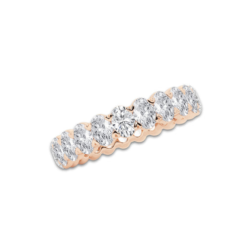 Cynthia 2 ctw Oval Lab Grown Diamond Eternity Band - 3.7mm Width 14K Rose Gold, DE, VS1