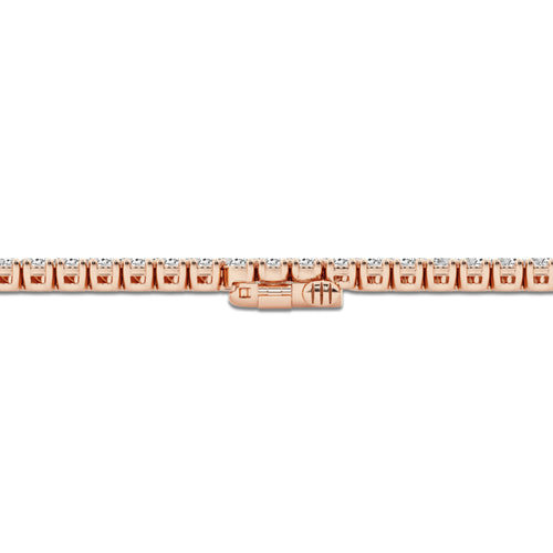 12 2/5 ctw Pear Lab Grown Diamond Double Row Interlocking Bracelet - 7 Inches 14K Rose Gold, DE, VS1
