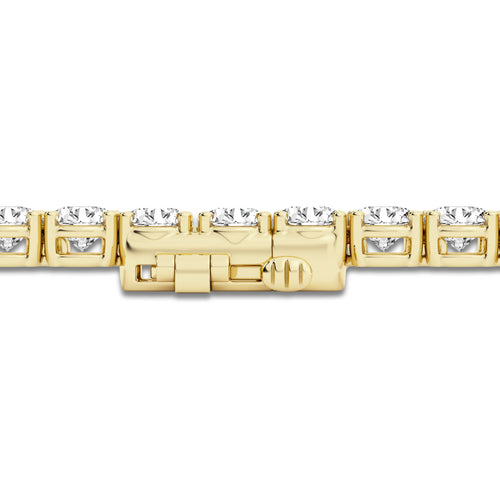 10 ctw Round Lab Grown Diamond Petite Tennis Bracelet - 6 Inches 14K Yellow Gold, DE, VS1