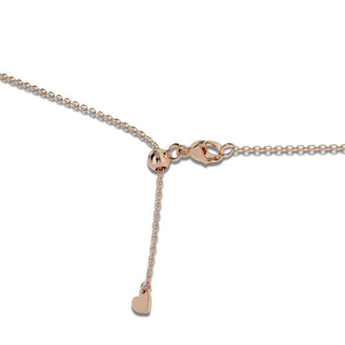 1 ctw Round Lab Grown Diamond Infinity Pendant with Adjustable Chain 14K Rose Gold, DE, VS1
