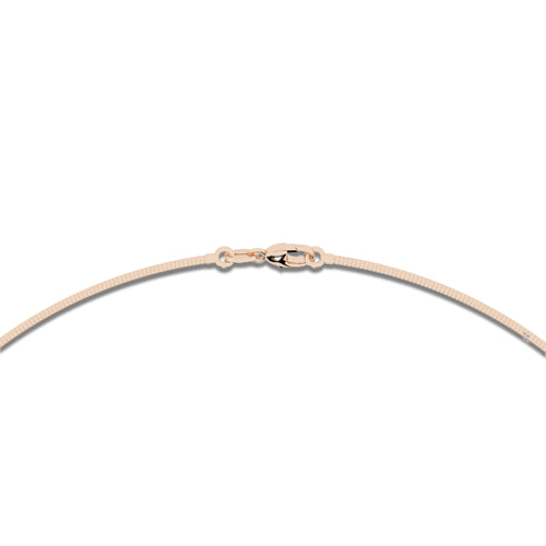 1 1/2 ctw Emerald Lab Grown Diamond Solitaire Pendant with Omega Chain 14K Rose Gold, E, VS1 | 1 1/2 ct Center