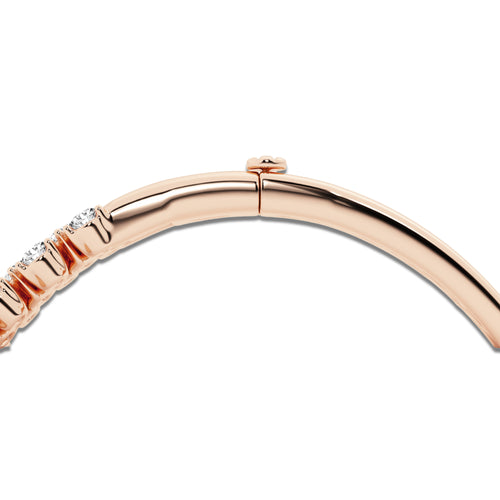 5 3/4 ctw Marquise and Pear Lab Grown Diamond Bangle Bracelet 7 Inches 18K Rose Gold, DE, VS1
