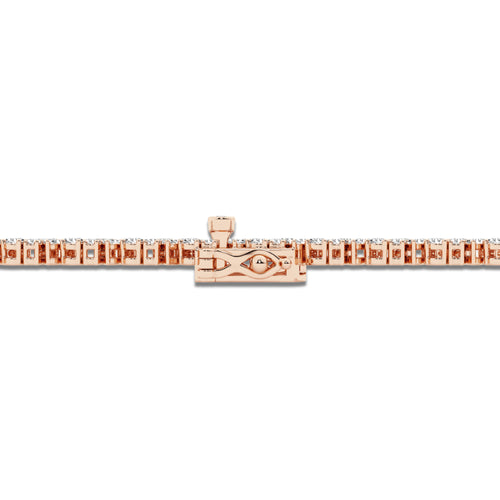 9 2/5 ctw Round, Pear, Marquise Lab Grown Diamond Alternating Bracelet - 6 Inches 18K Rose Gold, DE, VS1