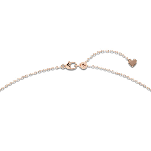1 ctw Curve Flow Necklace 14K Rose Gold, E, VS1