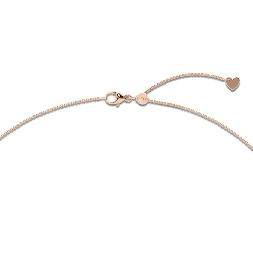 1/6 ctw Round Lab Grown Diamond Petite Chevron Necklace 14K Rose Gold, DE, VS1