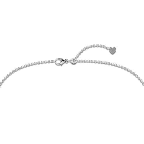 1 1/2 ctw Round Lab Grown Diamond Thirteen Stone Demi Eternity Necklace 14K White Gold, E, VS1 | 2/5 ct Center