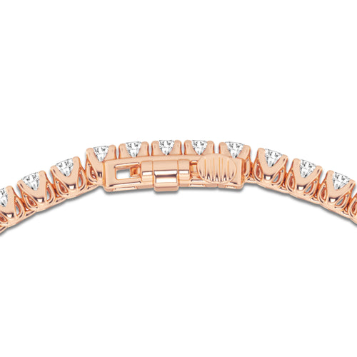 10 ctw Oval Lab Grown Diamond Tennis Bracelet - 6.5 Inches 14K Rose Gold, DE, VS1