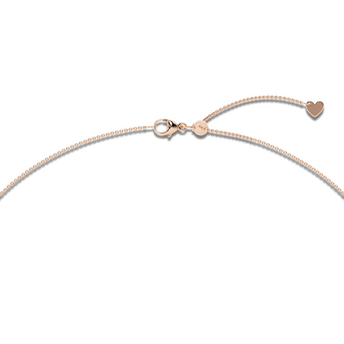 1 ctw Round Lab Grown Diamond Curved Center Necklace 14K Rose Gold, DE, VS1