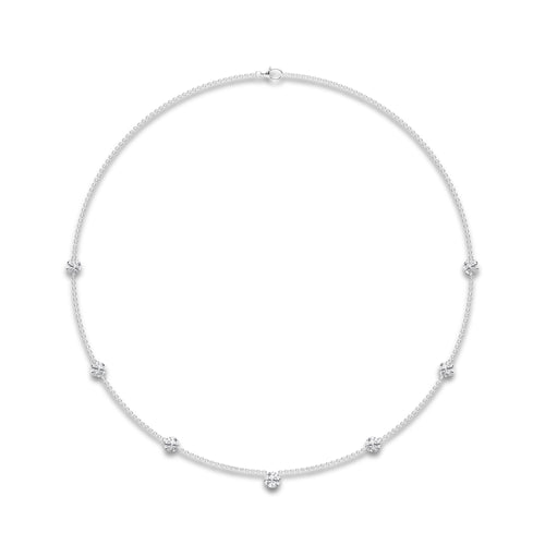 Boundless Station Necklace 14K White Gold, DE, VS1