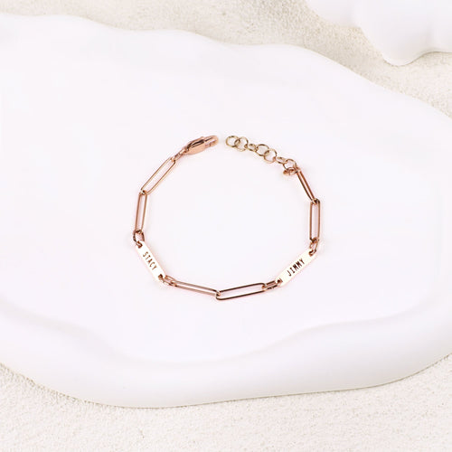 Personalized Paperclip Name Bracelet