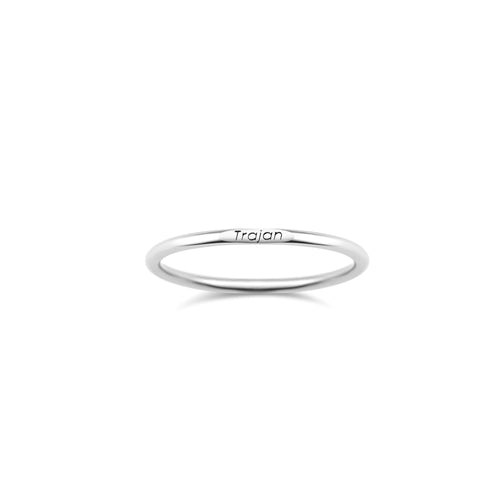 Flat Top Super Tiny Stackable Name Ring