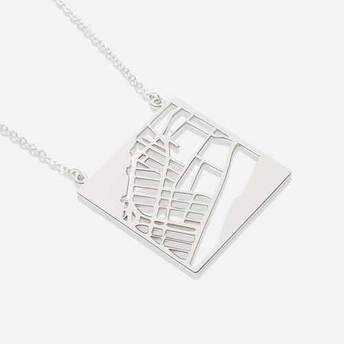 Custom Map Pendant Necklace