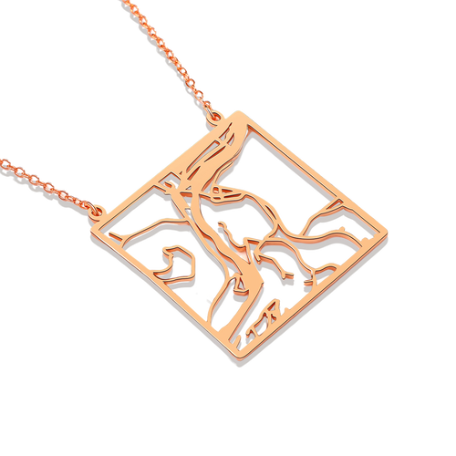 Custom Map Pendant Necklace