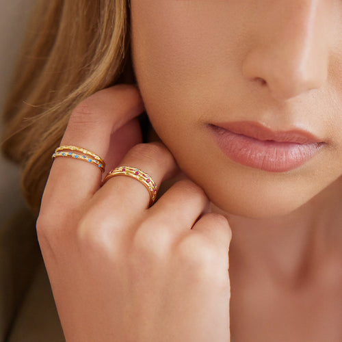 Dainty Constellation Birthstone Ring