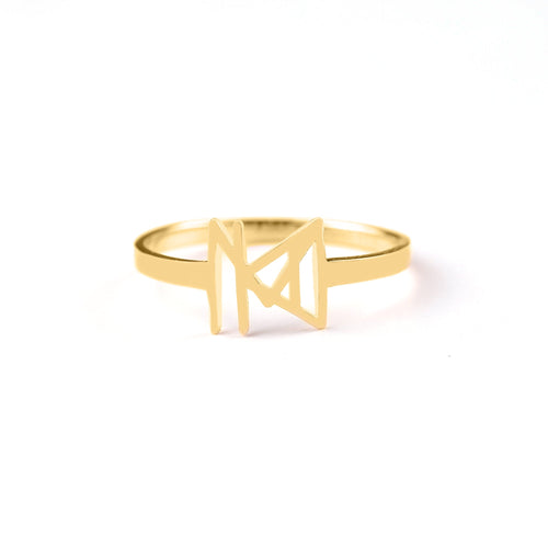 Monogram Name Ring