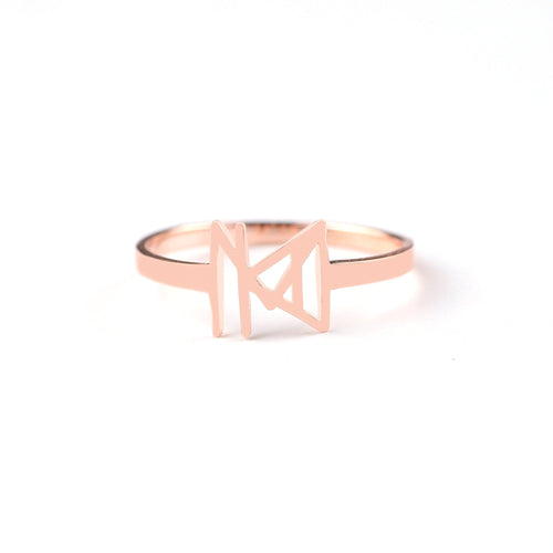 Monogram Name Ring