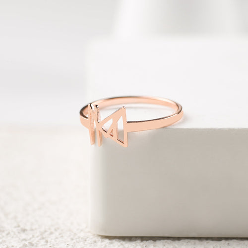 Monogram Name Ring