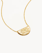 Yellow Gold Vermeil Lotus Short Necklace