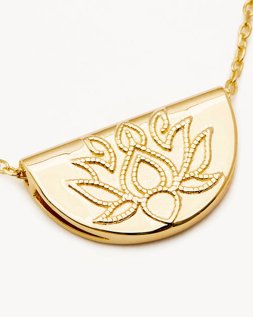 Yellow Gold Vermeil Lotus Short Necklace