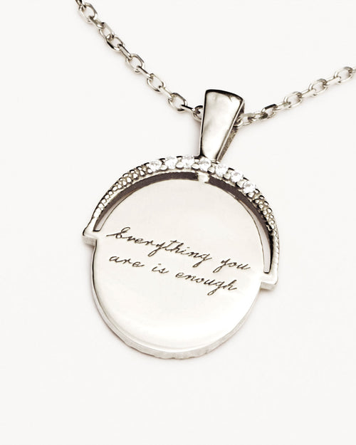 White Gold Vermeil Everything You Are Is Enough Small Necklace