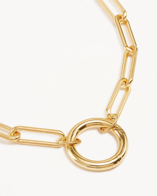 Yellow Gold Vermeil 18" With Love Annex Link Necklace